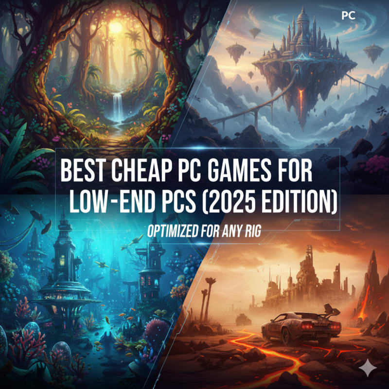 Best Cheap PC Games for Low-End PCs (2025 Edition) Best Cheap PC Games for Low-End PCs (2025 Edition) - Budget Gaming article on gaming and streaming deals