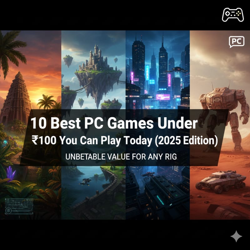 10 Best PC Games Under ₹100 You Can Play Today (2025 Edition) - Budget Gaming article on SteamGamesBazaar