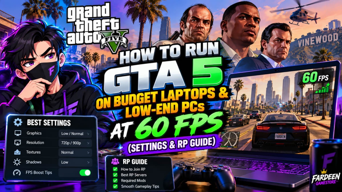 How to Run GTA 5 on Budget Laptops & Low-End PCs at 60 FPS (Settings & RP Guide) How to Run GTA 5 on Budget Laptops & Low-End PCs at 60 FPS (Settings & RP Guide) - Budget Gaming article on gaming and streaming deals