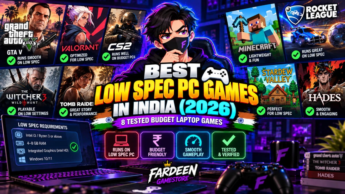Best Low Spec PC Games India (2026): 8 Tested Budget Laptop Games Best Low Spec PC Games India (2026): 8 Tested Budget Laptop Games - Steam Guides article on gaming and streaming deals