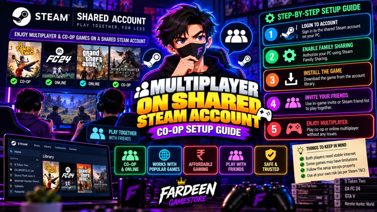 Multiplayer on Shared Steam Account: Co-Op Setup Guide - Steam Guides article on SteamGamesBazaar