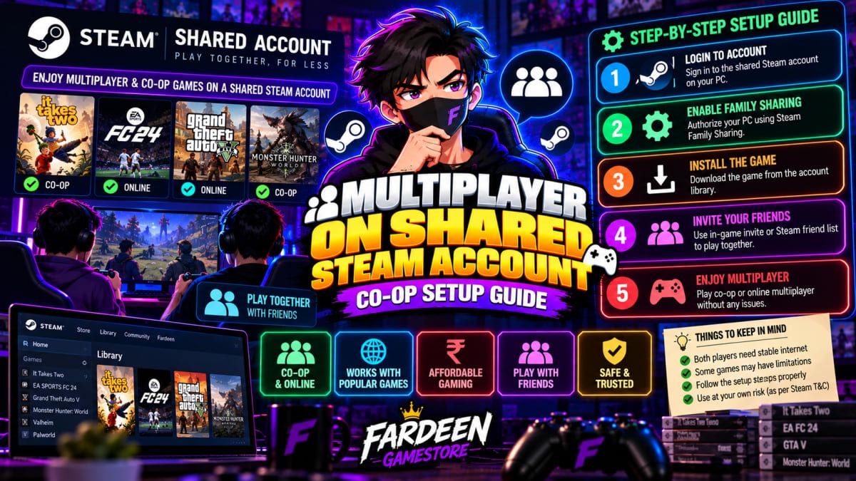 Multiplayer on Shared Steam Account: Co-Op Setup Guide Multiplayer on Shared Steam Account: Co-Op Setup Guide - Steam Guides article on gaming and streaming deals