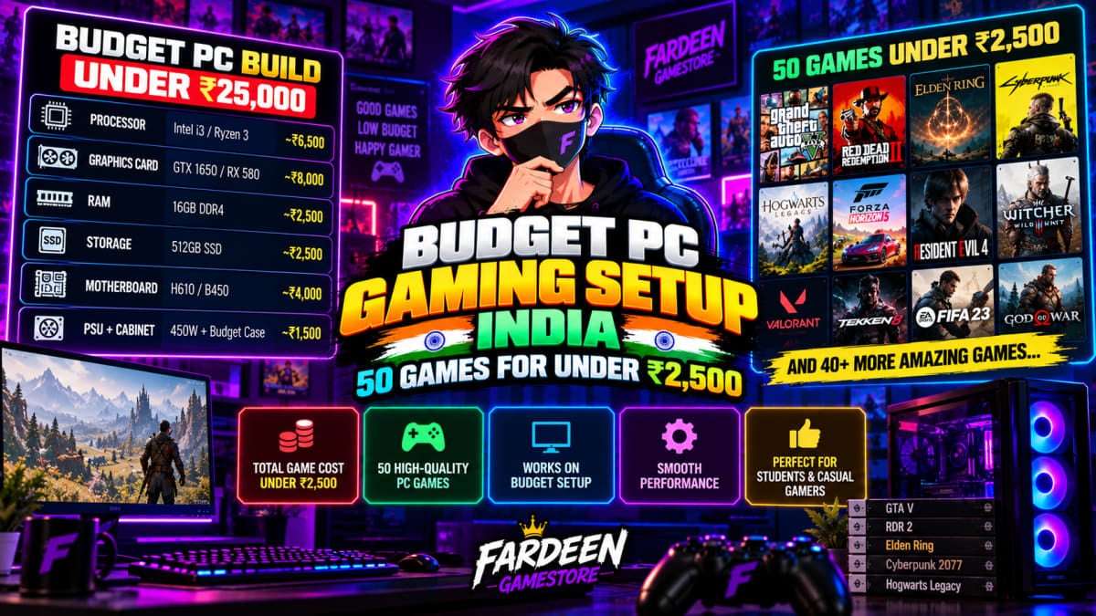 Budget PC Gaming Setup India: 50 Games for Under ₹2,500 - Case Studies article on SteamGamesBazaar