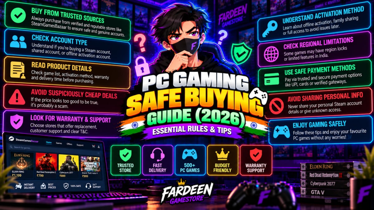PC Gaming Safe Buying Guide: Essential Rules & Tips for 2026 PC Gaming Safe Buying Guide: Essential Rules & Tips for 2026 - Buying Guides article on gaming and streaming deals
